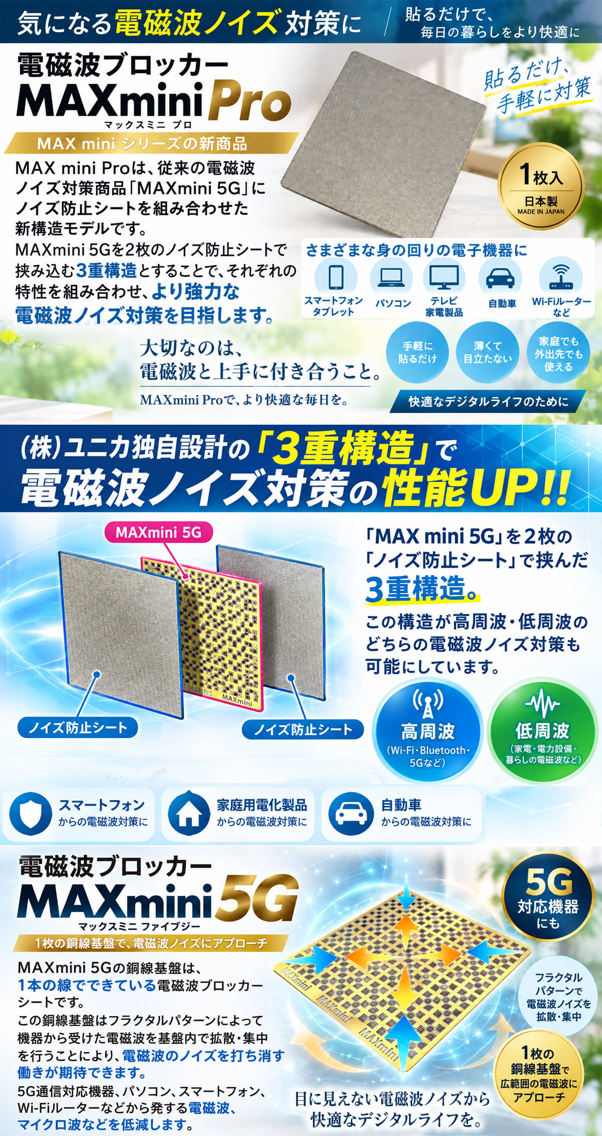 電磁波ブロッカー MAXmini Pro